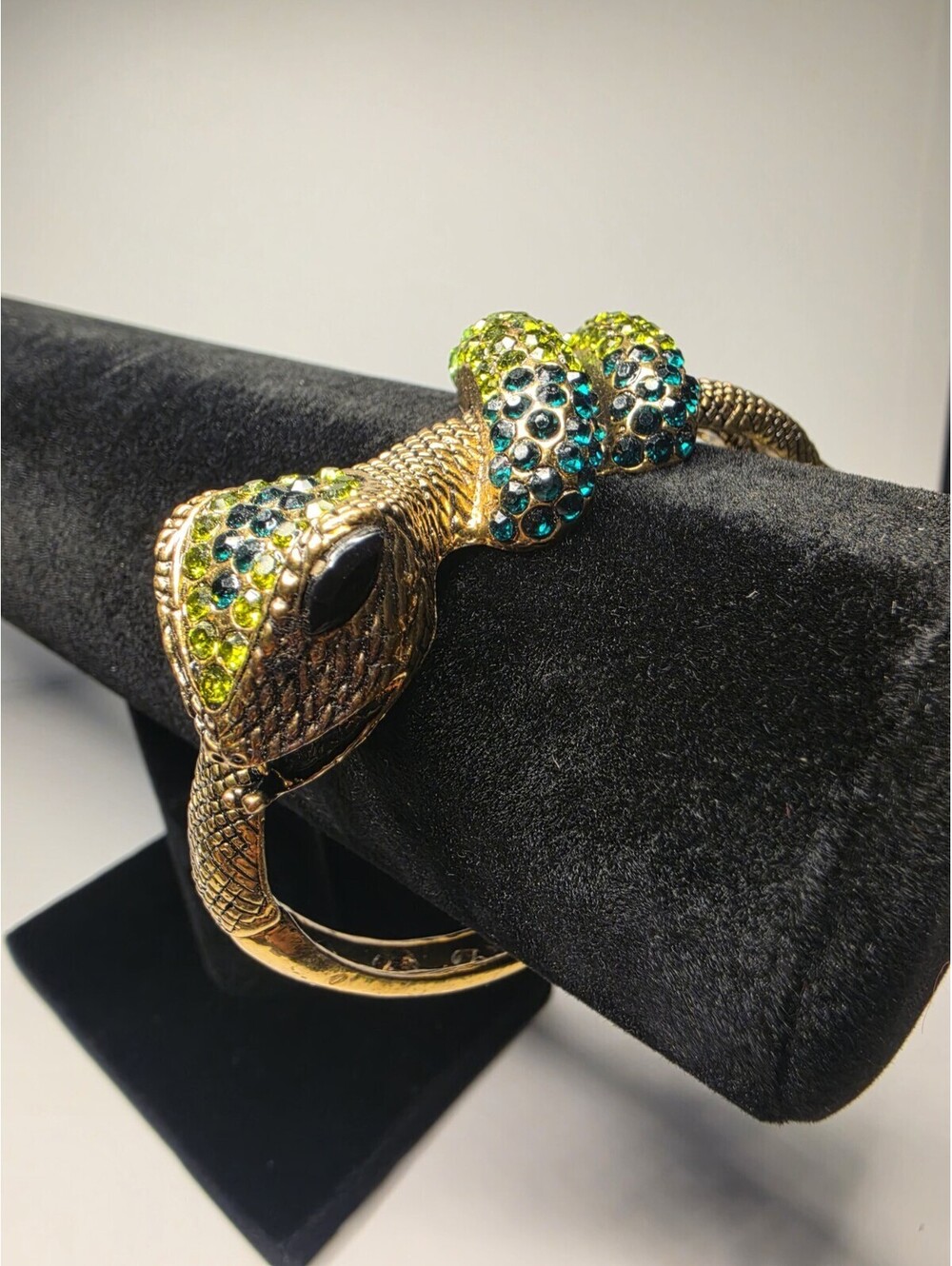 Snake Bracelet with diffirent colored Rhinestones 3" wide